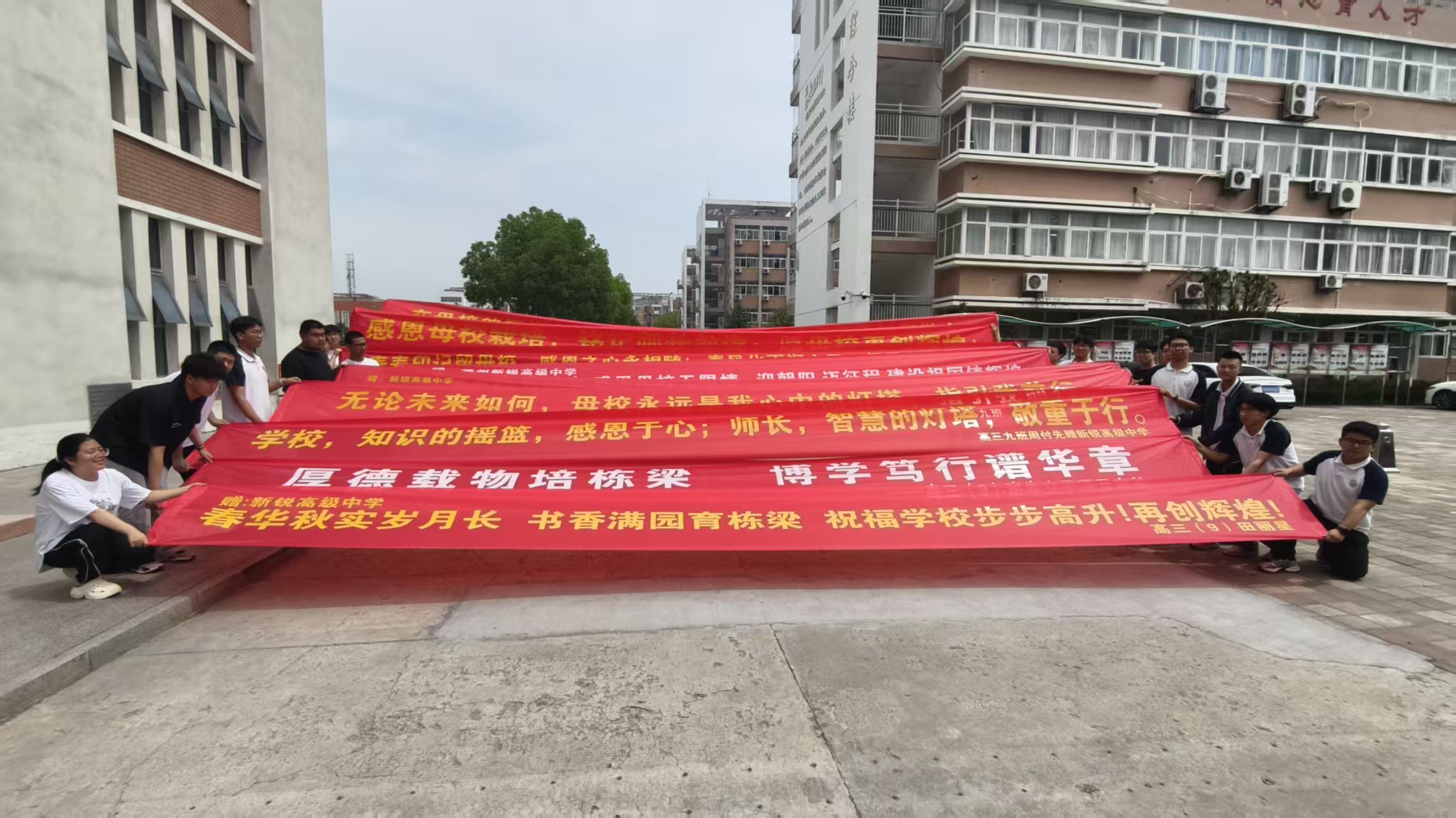 锦旗感恩 喜糖传志 | 新锐高中的这个盛夏，皆是收获与感动！
